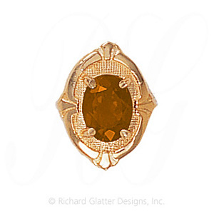 GS451 CIT - 14 Karat Gold Citrine Slide 